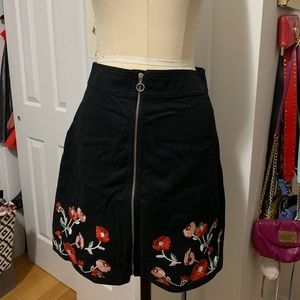 Floral Zipper LOFT Outlet Skirt
